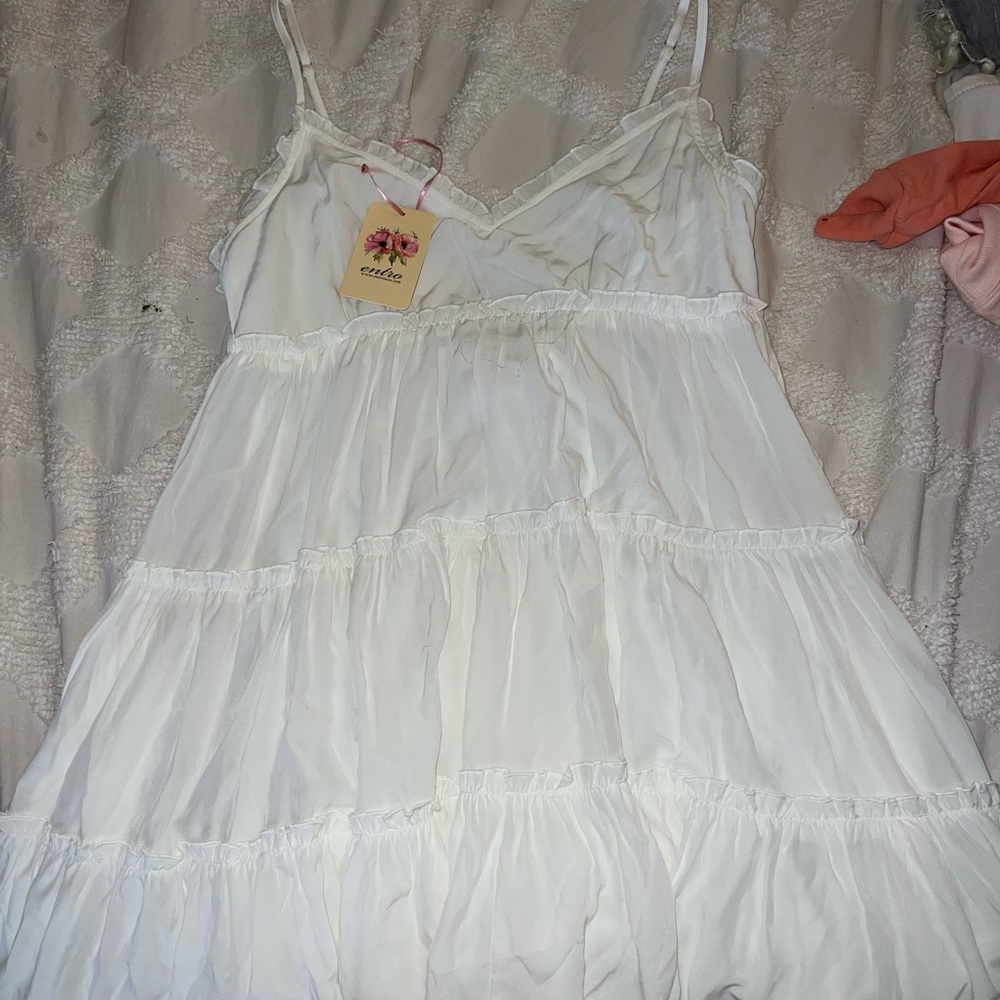 Trendy white boutique dress